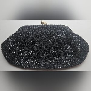 Unbranded Black Opera Clutch Beaded Bag